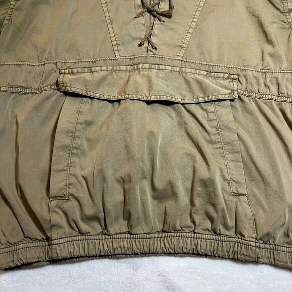 SO Utility Pullover Lace Up Jacket with Hood Size Large Casual Lightweight - Picture 5 of 12